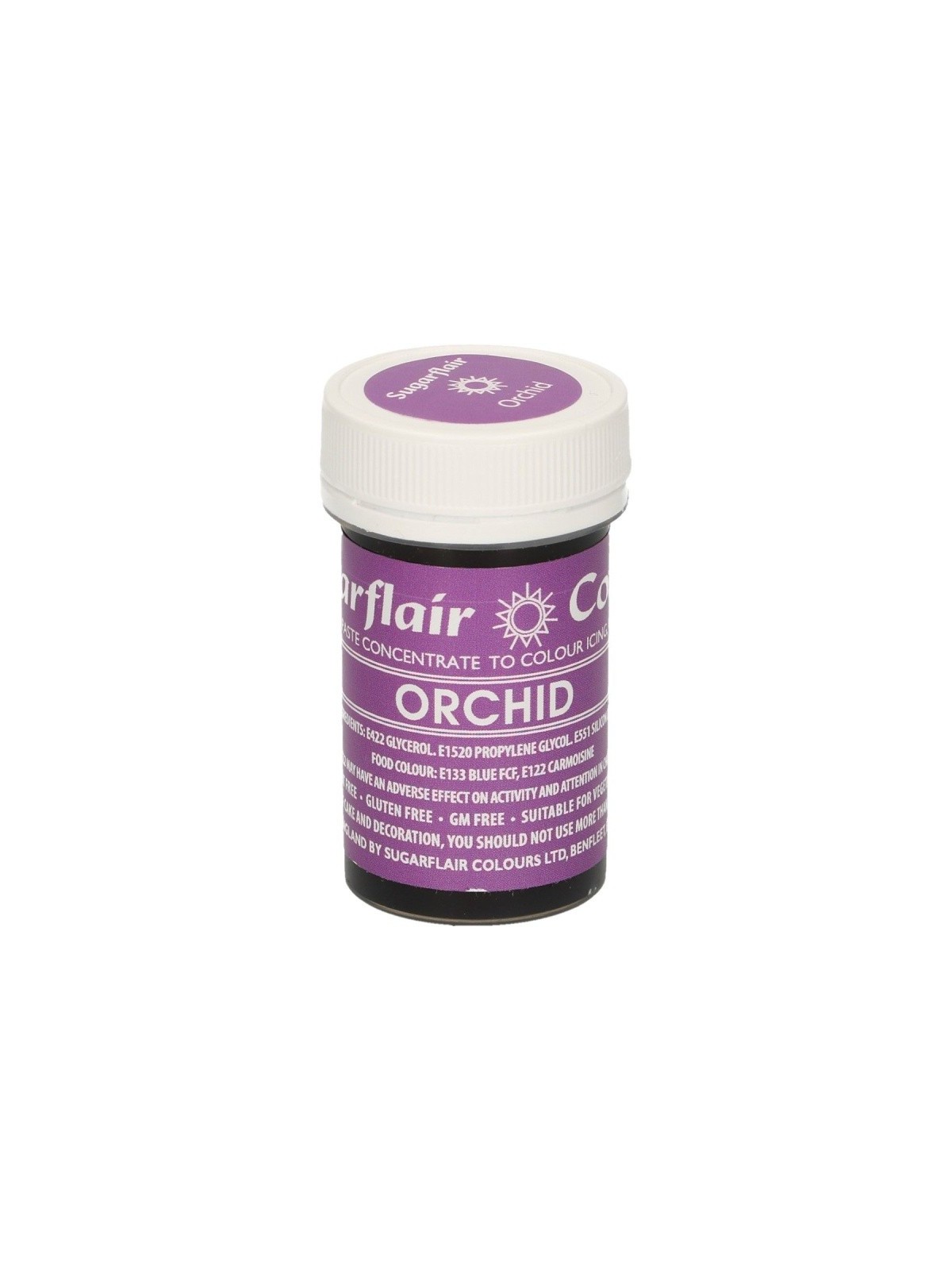 Sugarflair paste colour - gel colour - Orchid 25g