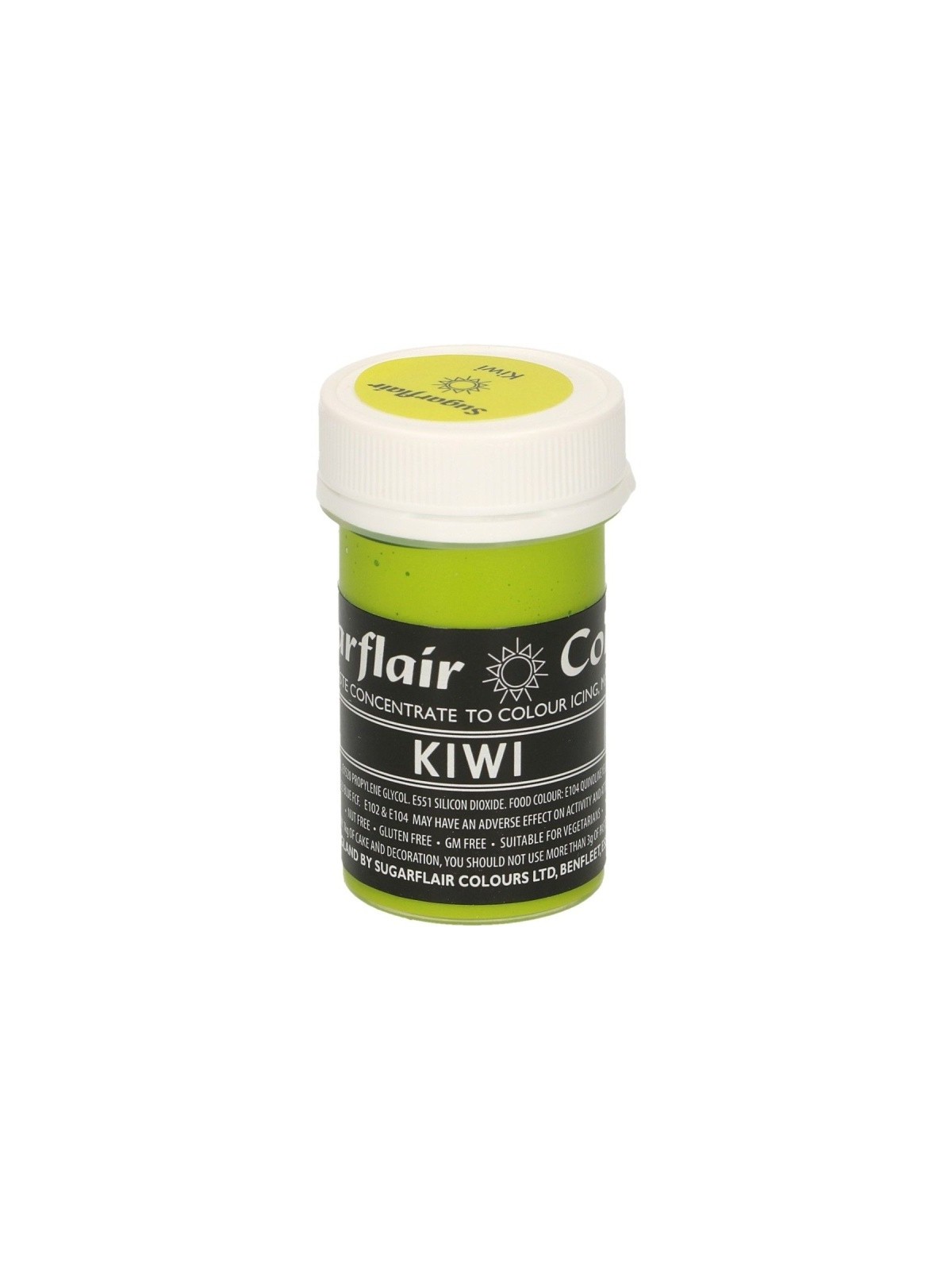 Sugarflair paste colour - gel colour - Kiwi 25g