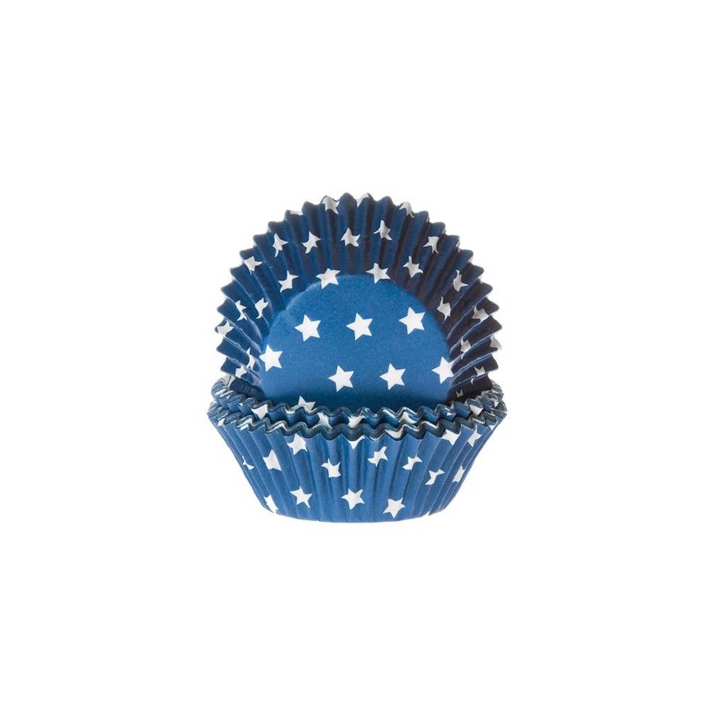 HoM pastry cups - star - blue - 50pcs