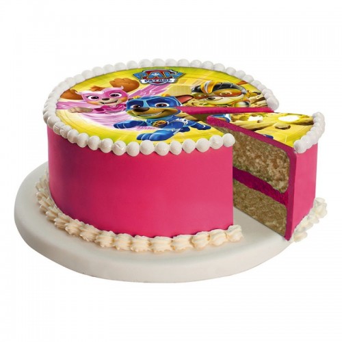 Decora - Edible wafer paper round - Paw Patrol - yellow