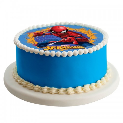 Edible wafer - Round - Spider-man / sugar-free