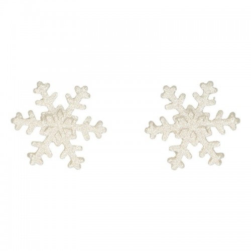 FunCakes Cukrová dekorace - sněhové vločky stříbrné 6ks