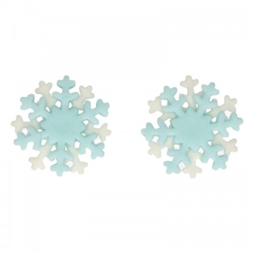 FunCakes Sugar Decorations - Snowflakes Blue 6pcs