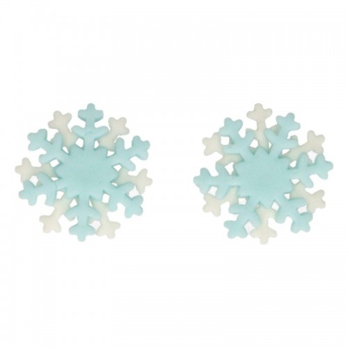 FunCakes Sugar paste decorations - Ice Crystal blau set / 6