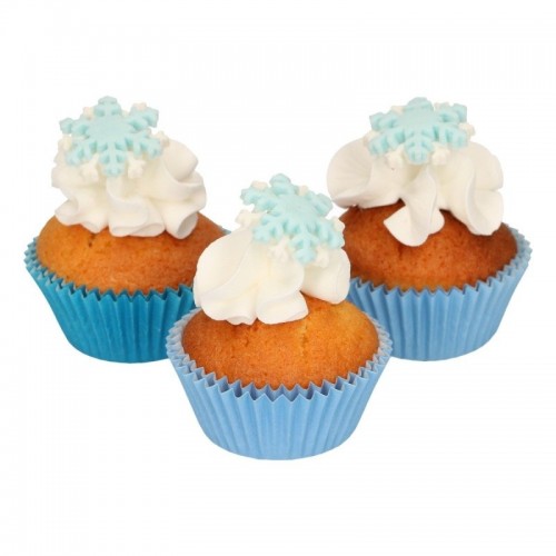 FunCakes Sugar Decorations - Snowflakes Blue 6pcs