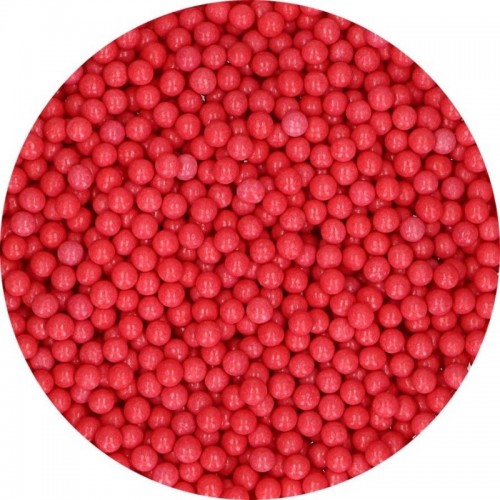 FunCakes Sugar Pearls 4mm - Shiny Red - 80g