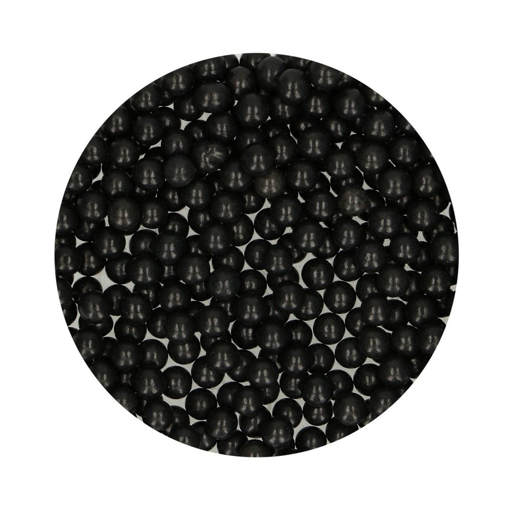 FunCakes cukrowe perełki 7mm - shiny black - 100g