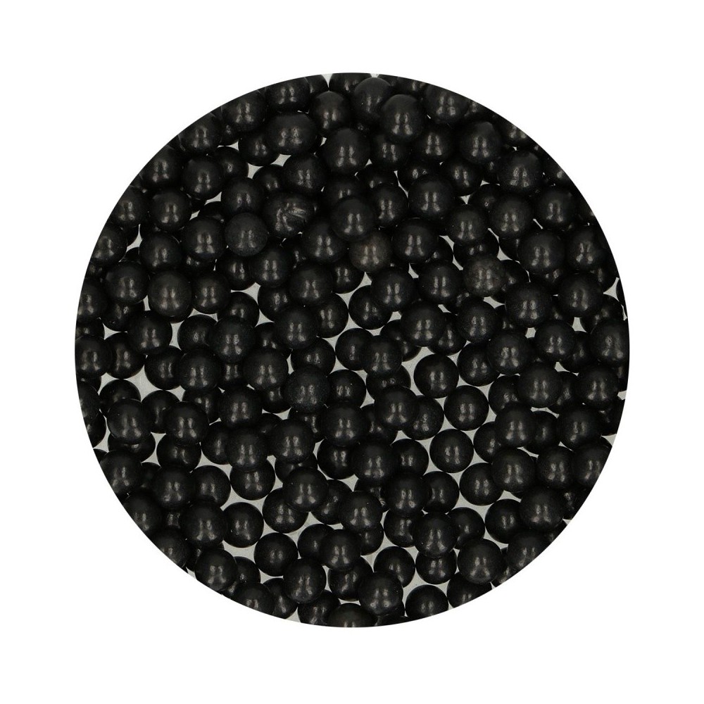 FunCakes sugar pearls 7mm - shiny black - 100g