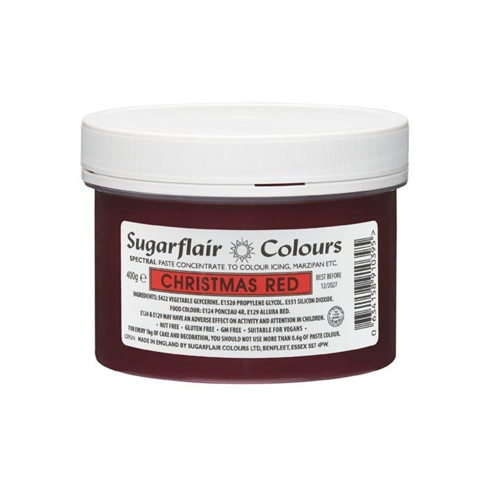 Sugarflair gel food colour Christmas red XXL - 400g