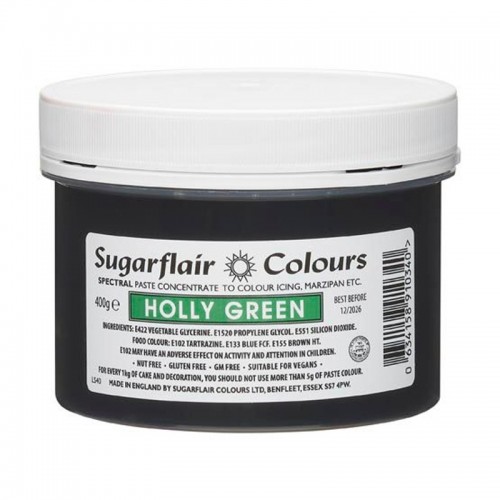 Sugarflair gelová barva Holly green  XXL - zelená -  400g