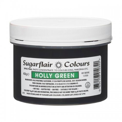 Sugarflair kolor żelowy Holly zielony XXL - zielony - 400g