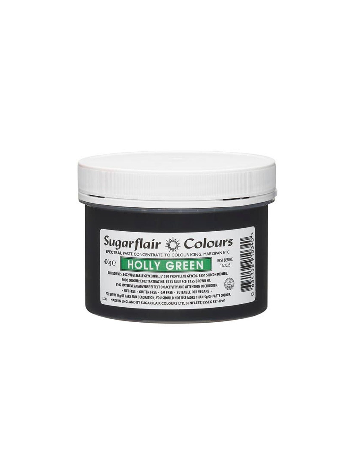 Sugarflair gel colour Holly green XXL - green - 400g