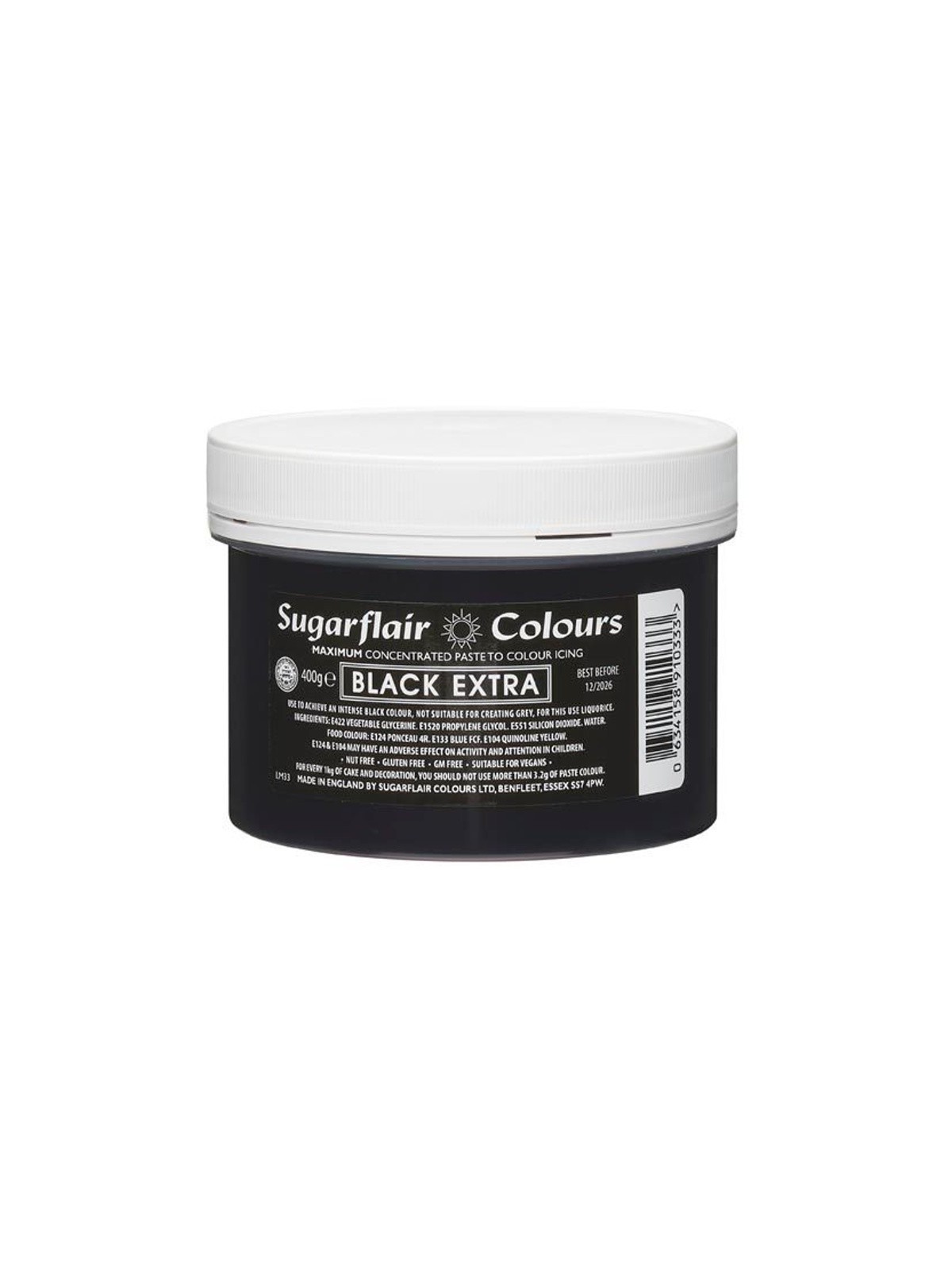 Sugarflair MAXIMUM concentrated gel food colour Black extra XXL - black - 400g