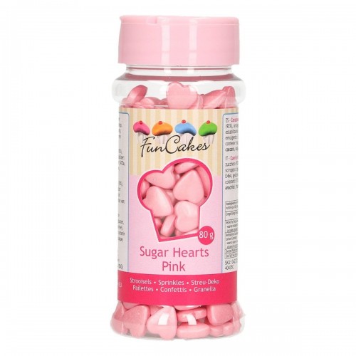 FunCakes Cukrové srdiečka - pink - 80g