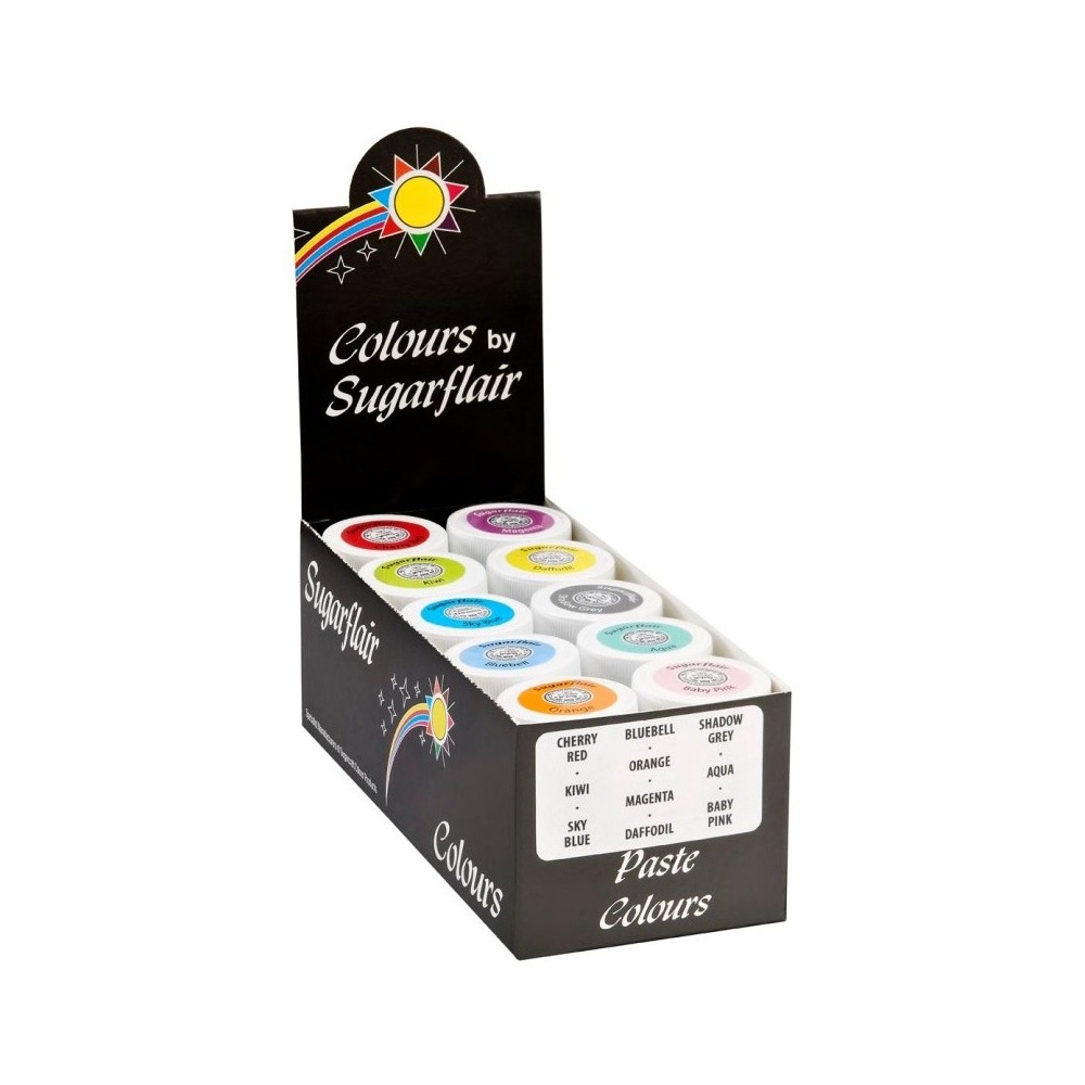 Sugarflair paste colours pastel collection set  10st