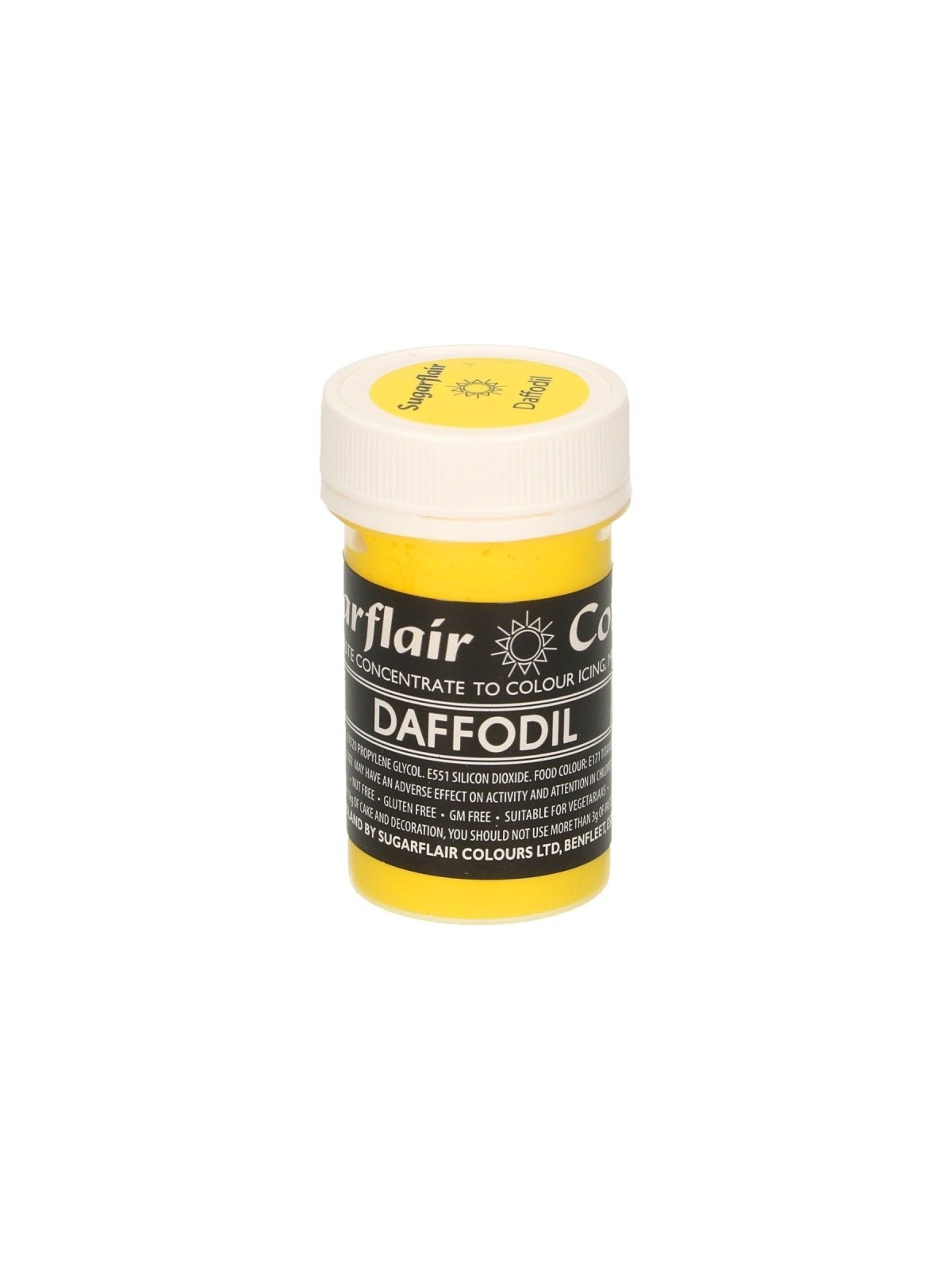 Sugarflair paste colour Pastel - gel colour - Daffodil 25g