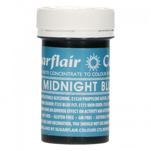 Sugarflair Paste Farbe - Gel Farbe - Blau - Midnight Blue 25g