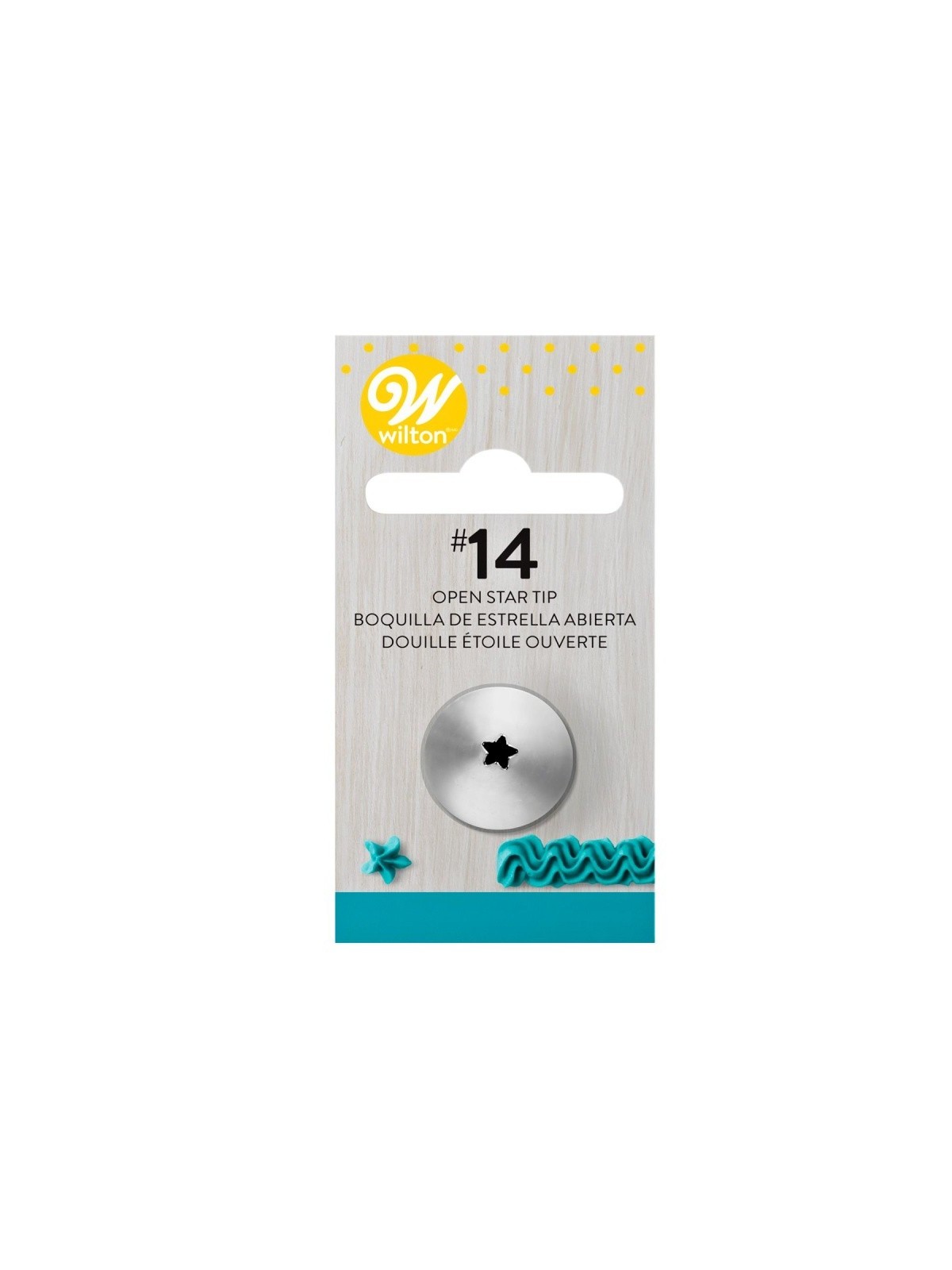 Wilton Decorating Tip 014 Open Star carded