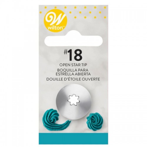 Wilton Open Star Piping Tip - Plain Edge - No.018