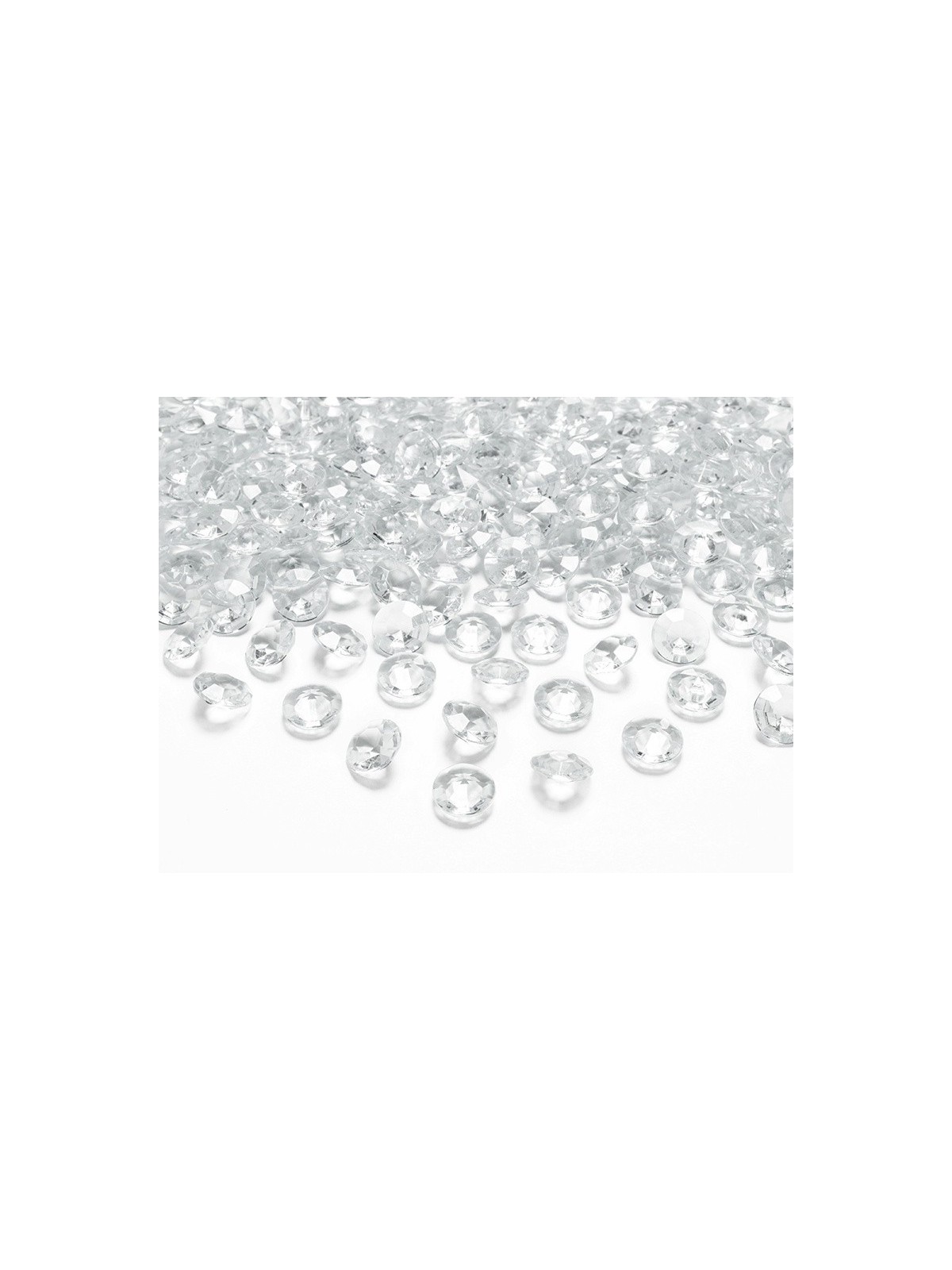 PartyDeco ozdobné diamanty - priehľadné - 100ks