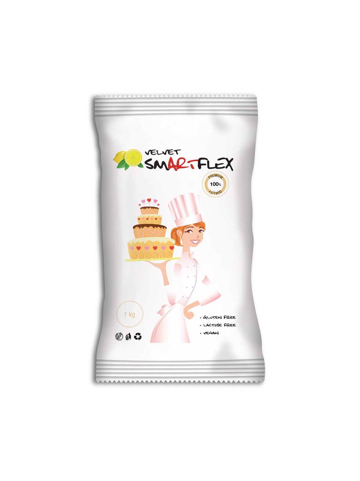 Smartflex velvet citrón 1 kg - potahovacia hmota