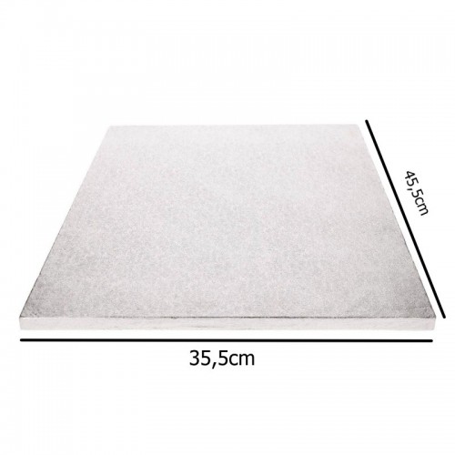 FunCakes Cake Board Silver 45.5 x 35.5cm / 1cm Rectangle