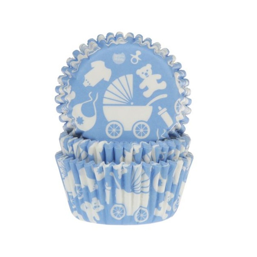 House of Marie Baking Cups Baby - blue - 50pcs