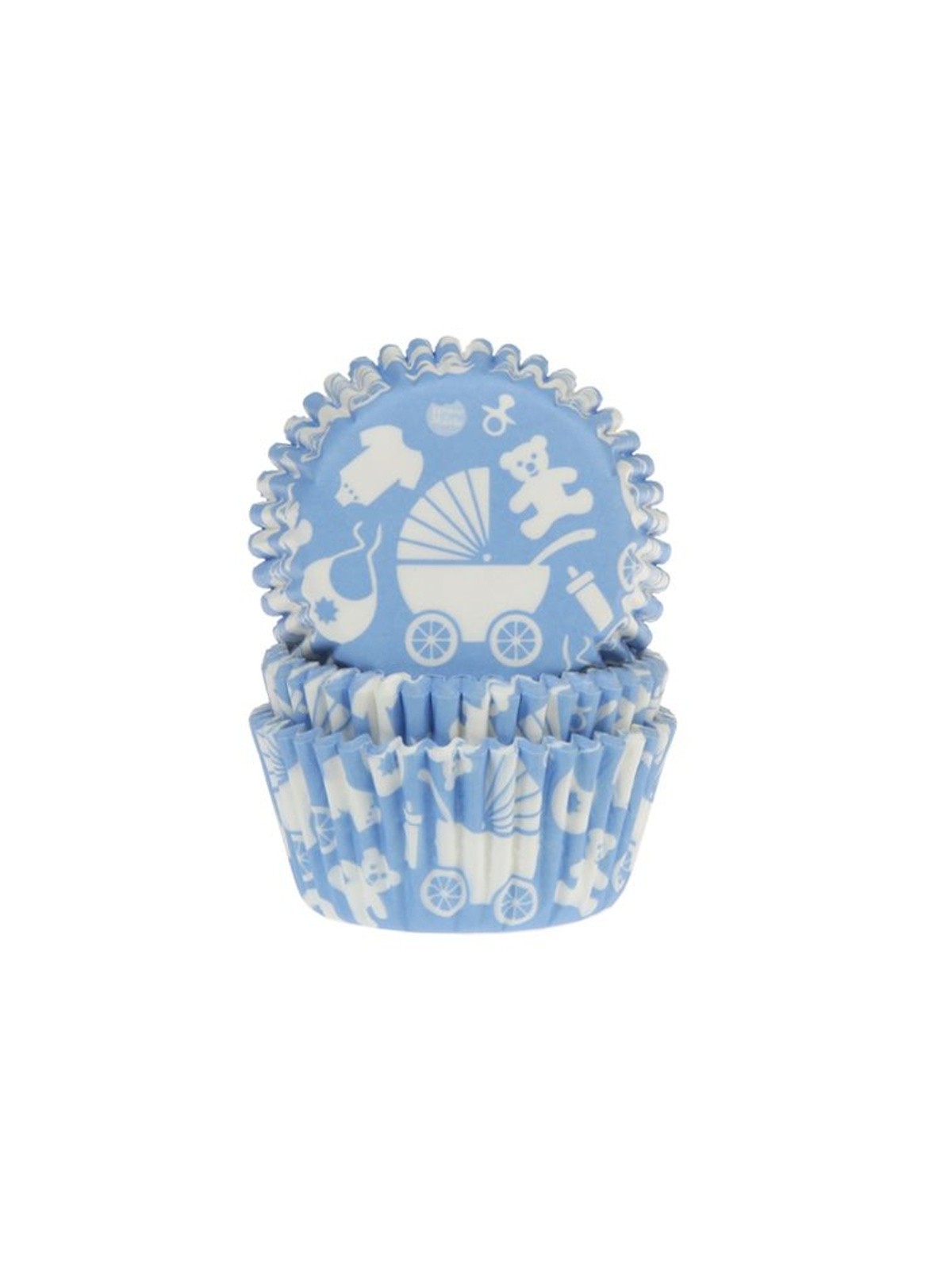House of Marie Baking Cups Baby - blue - 50pcs