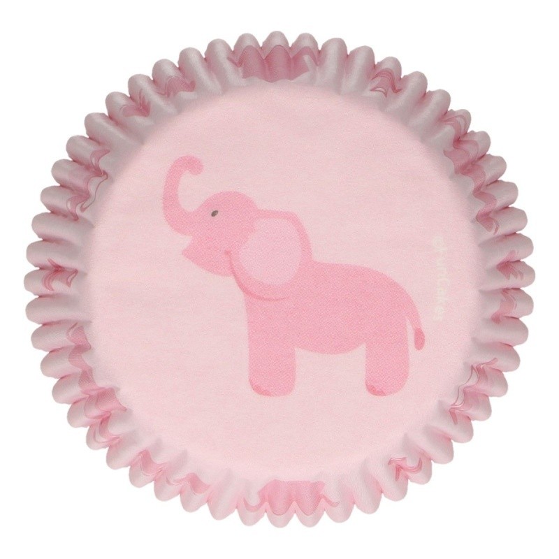 FunCakes cukrářské košíčky - slon - růžový - 48ks