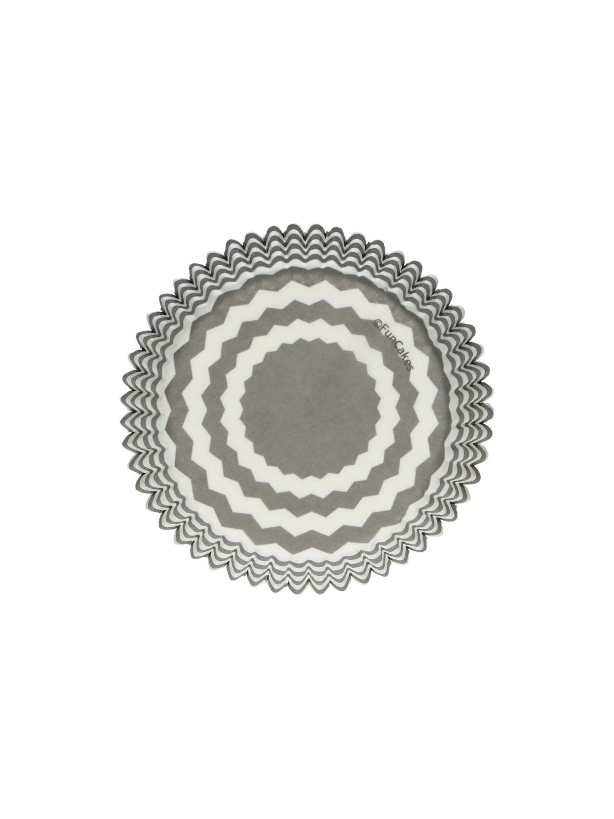 FunCakes Backförmchen - Chevron - Grau - 48 Stücke