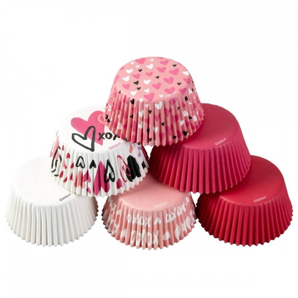 Wilton Baking Cups - Traditional Valentine 150 pcs