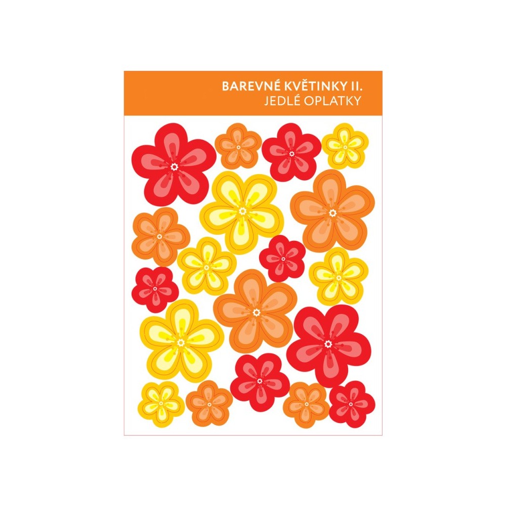 Edible paper Card - Flowers mix - yellow - 19ks