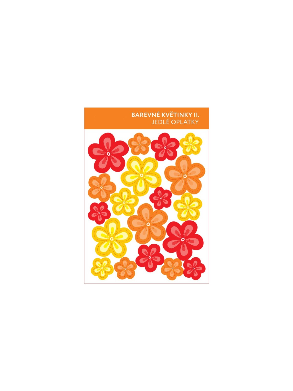 Jedlý papier karta karta - Kvety mix - žlté - 19ks