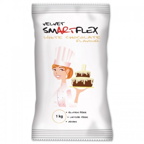 Smartflex Velvet biała czekolada 1kg - masa do dekoracji