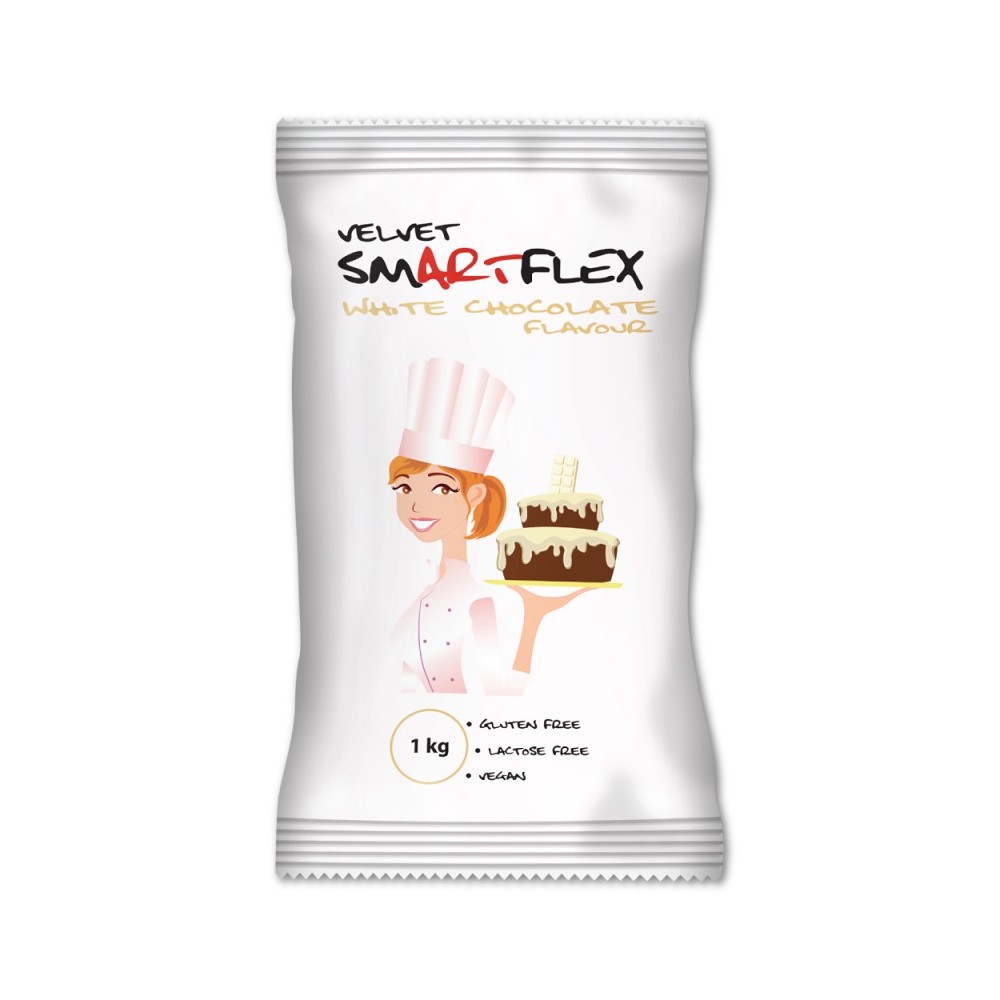 Smartflex Velvet biała czekolada 1kg - masa do dekoracji