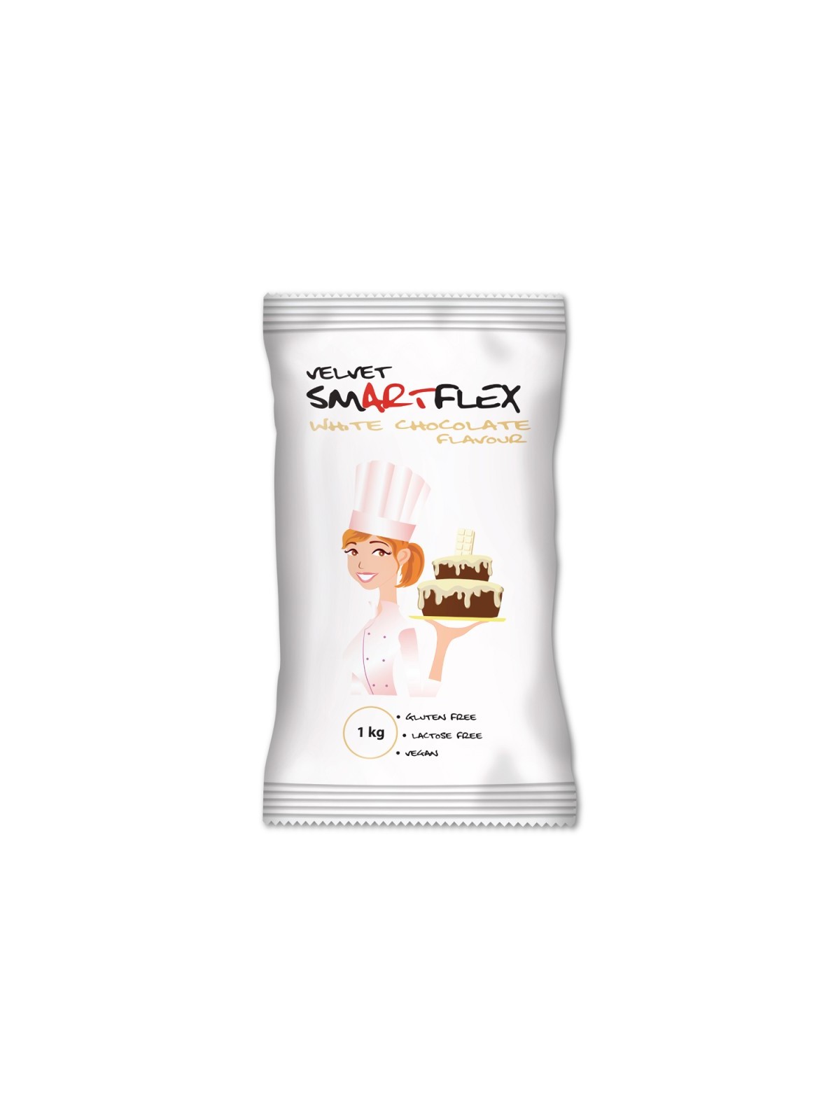 Smartflex Velvet biała czekolada 1kg - masa do dekoracji