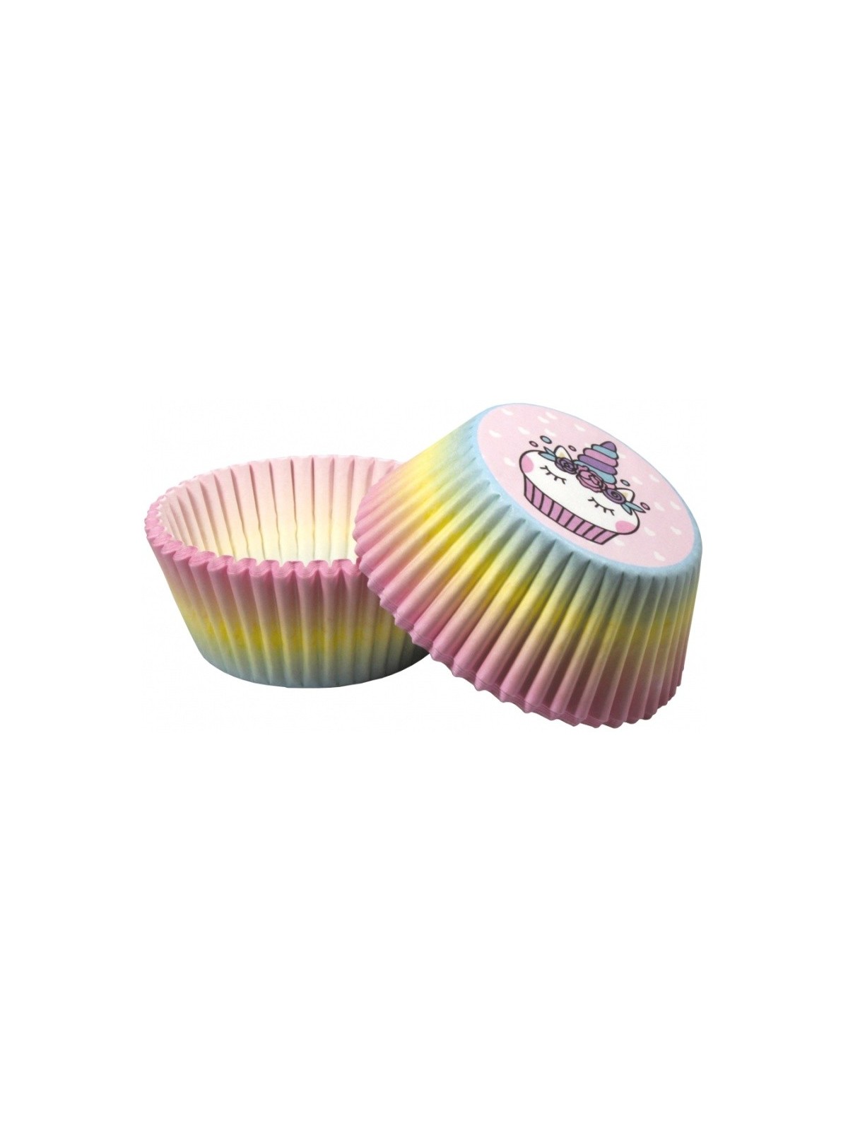 Baking Cups - Regenbogen Einhorn - 50 Stück