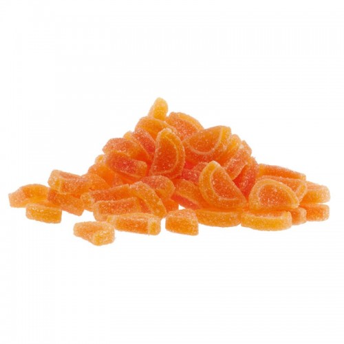 Jelly decor - mini slices - orange - 100g