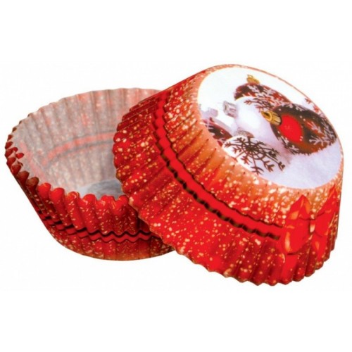 Baking Cups red christmas - 50pcs