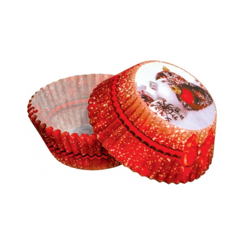 Baking Cups red christmas - 50pcs