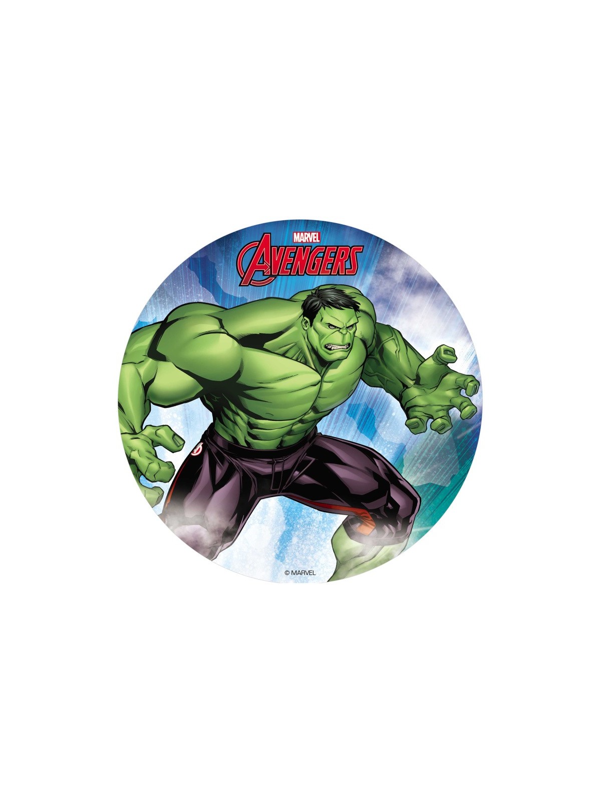 Dekora - Jedlý papír kulatý - Hulk - 20cm
