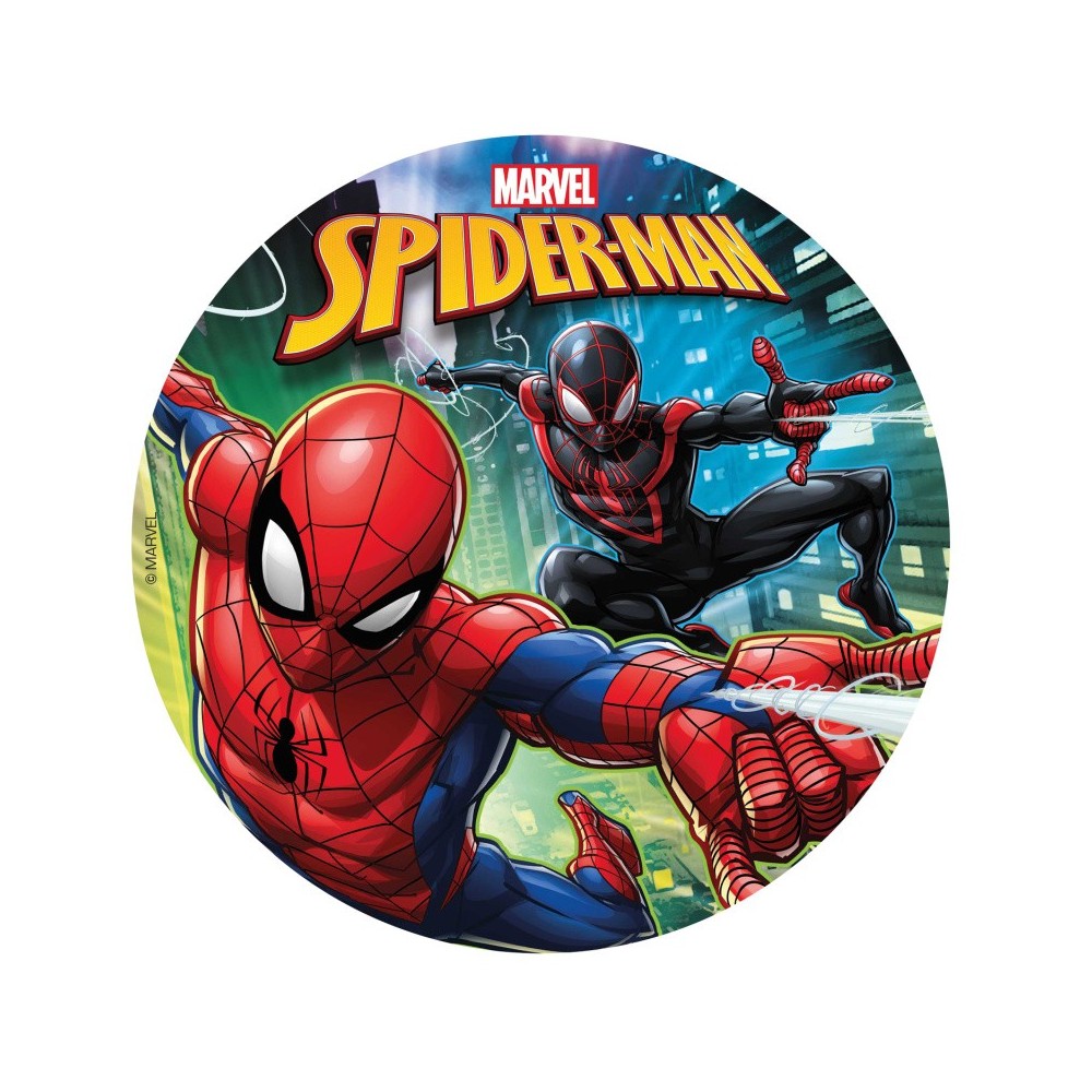 Dekora - fondánový list - Spiderman - čierny - 20cm