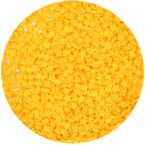 FunCakes sprinkle medley - mini stars yellow - 60g