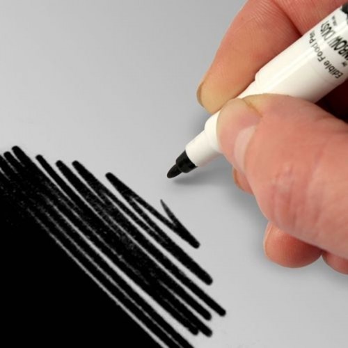 Double-sided edible pen - Jet Black - black