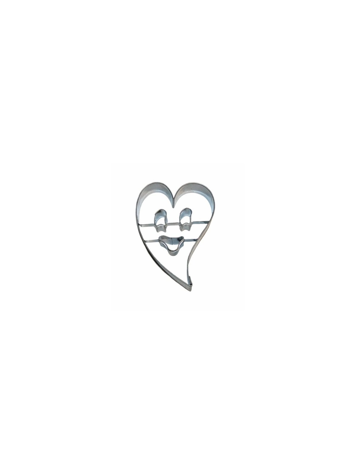 Stainless steel cutter - smiley in the heart