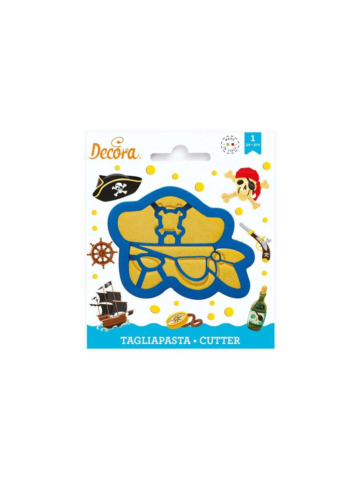 Decorating set cookie cutters - pirate mask 1pc