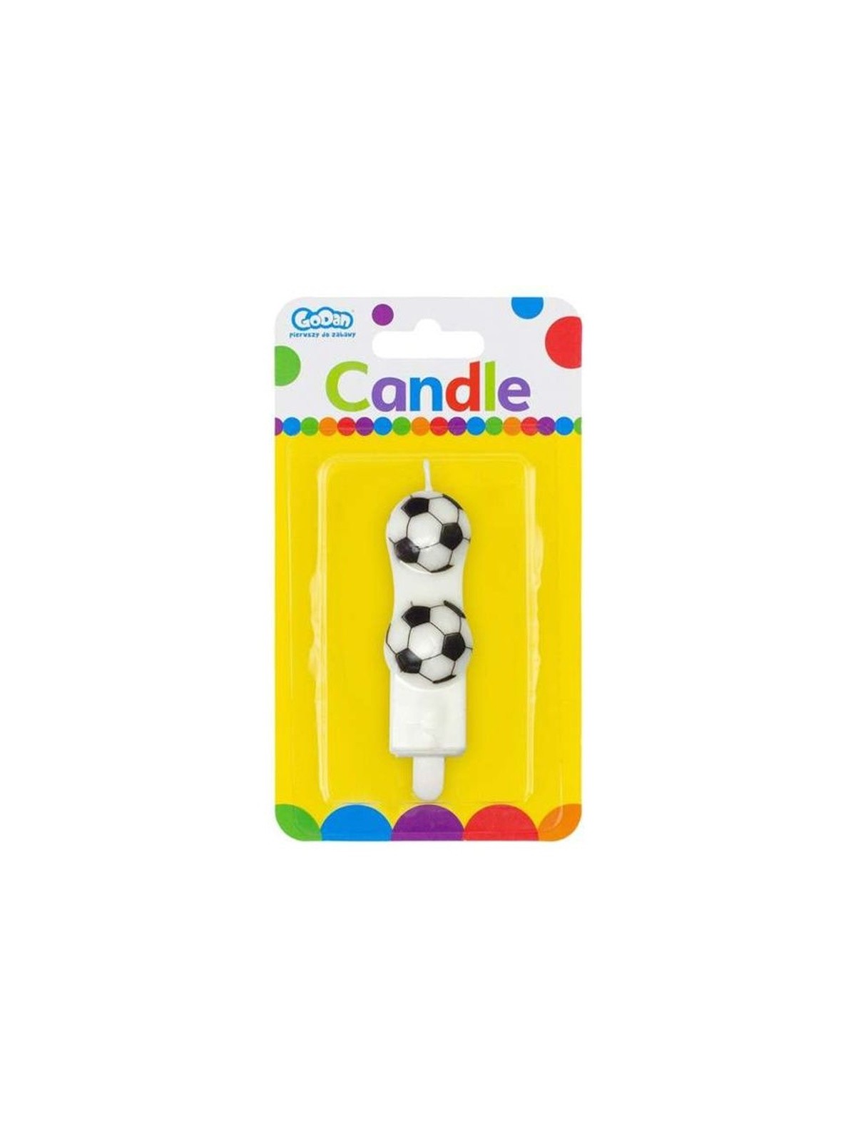 Narodeninové sviečky - futbal double - 1 ks / 7,5 cm