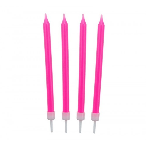 Birthday candles - pink 10pcs