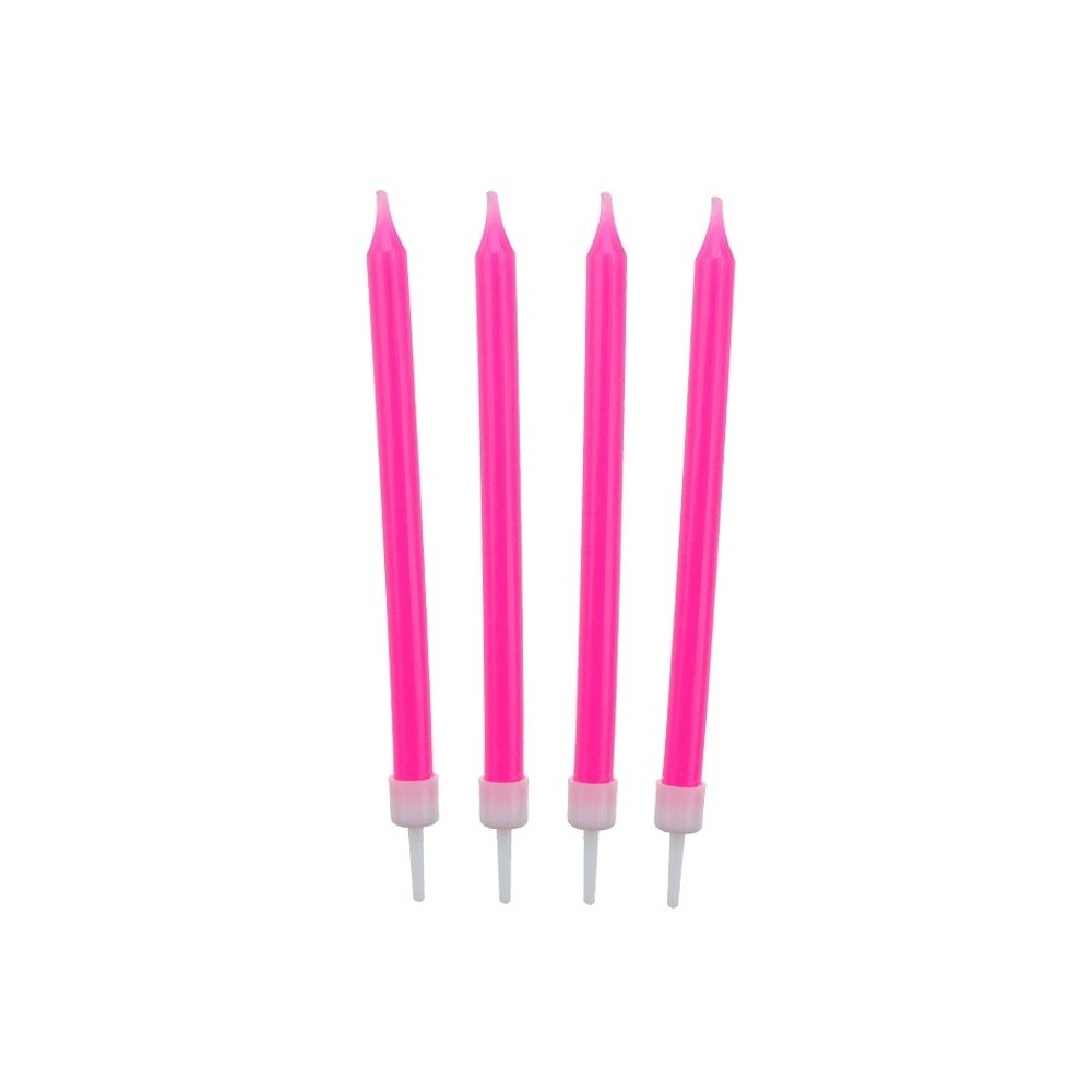 Birthday candles - pink 10pcs