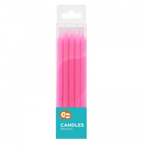 Birthday candles - pink 10pcs